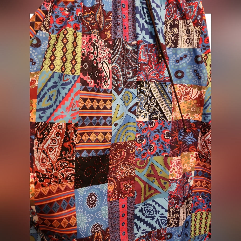 Colorful Patchwork Maxi Skirt - Picture 2 of 7